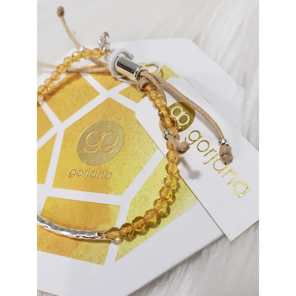 NEW Gorjana Power Gemstone Citrine Bead Bracelet ABUNDANCE